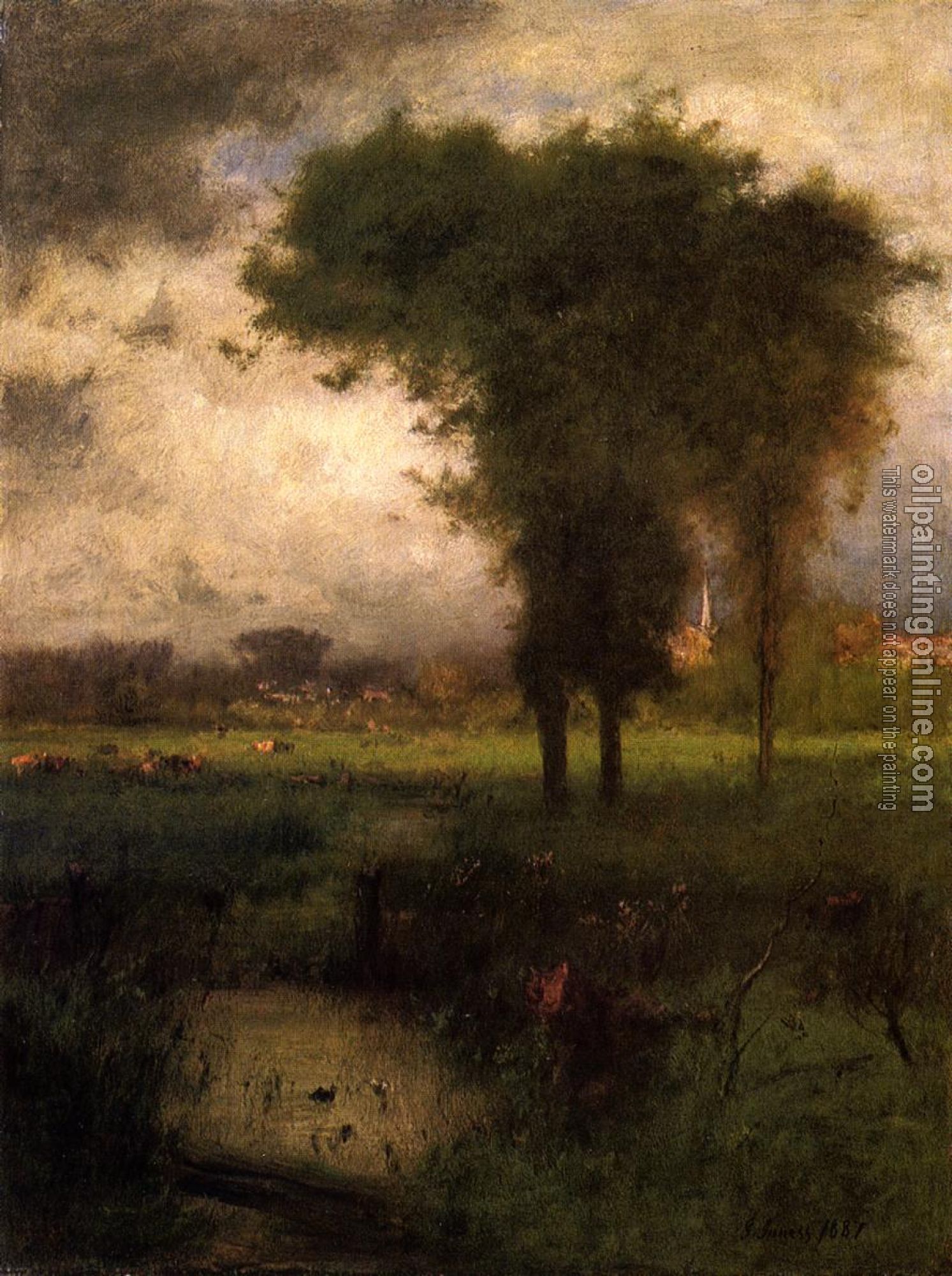 George Inness - Woodland Scene